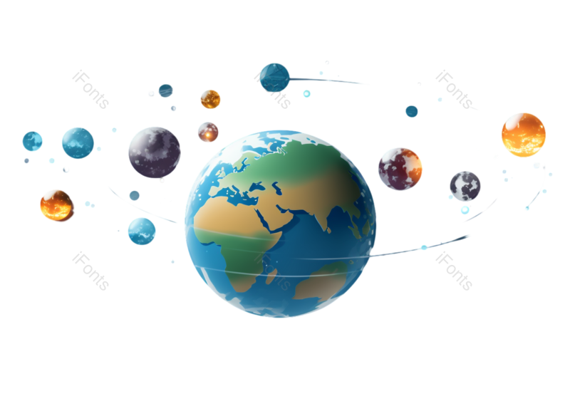 卡通图片,插画元素,科技元素PNG,地球免抠素材